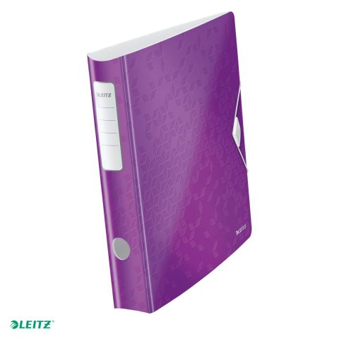 Bibliorafturi - Biblioraft Leitz 180° Active WOW, polyfoam, A4, 65 mm, capacitate 350 coli (80 g/mp), pentru arhivare, mov