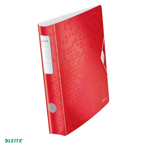 Bibliorafturi - Biblioraft Leitz 180° Active WOW, polyfoam, A4, 65 mm, capacitate 350 coli (80 g/mp), pentru arhivare, rosu