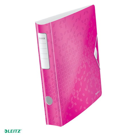 Bibliorafturi - Biblioraft Leitz 180° Active WOW, polyfoam, A4, 65 mm, capacitate 350 coli (80 g/mp), pentru arhivare, roz