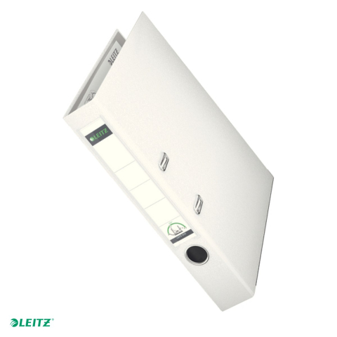 Bibliorafturi - Biblioraft Leitz 180°, PP, A4, 52 mm, capacitate 350 coli (80 g/mp), pentru arhivare, alb