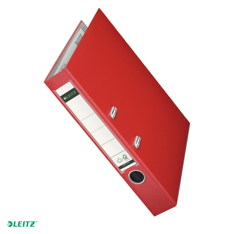 Bibliorafturi - Biblioraft Leitz 180°, PP, A4, 52 mm, capacitate 350 coli (80 g/mp), pentru arhivare, rosu