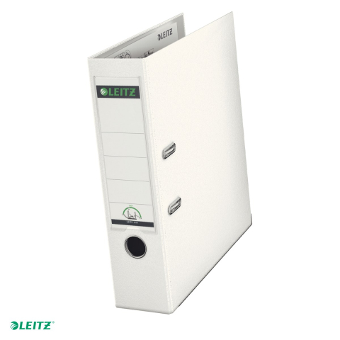 Bibliorafturi - Biblioraft Leitz 180°, PP, A4, 80 mm, capacitate 600 coli (hartie de 80g), pentru arhivare, alb