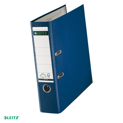 Bibliorafturi - Biblioraft Leitz 180°, PP, A4, 80 mm, capacitate 600 coli (hartie de 80g), pentru arhivare, albastru
