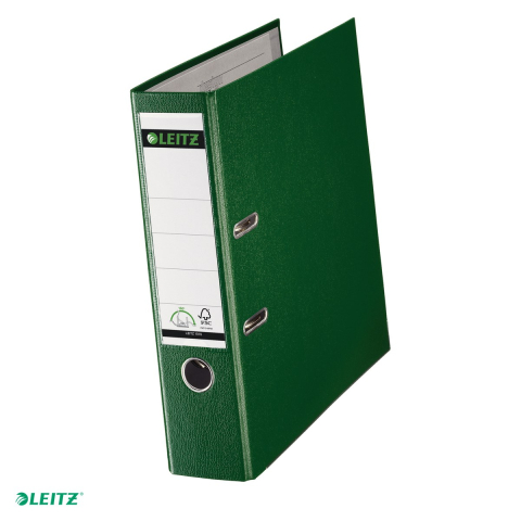 Bibliorafturi - Biblioraft Leitz 180°, PP, A4, 80 mm, capacitate 600 coli (hartie de 80g), pentru arhivare, verde