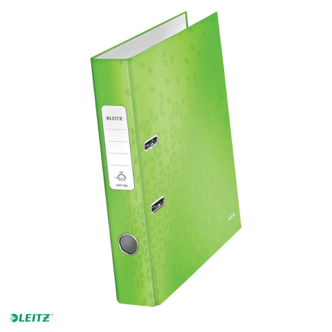 Bibliorafturi - Biblioraft Leitz 180° WOW, carton laminat, A4, 52 mm, capacitate 350 coli (80 g/mp), verde