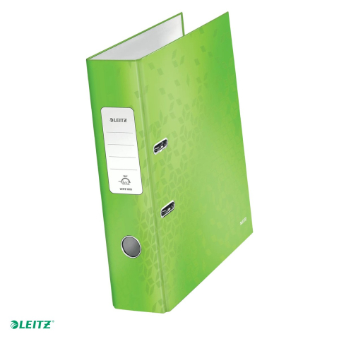 Bibliorafturi - Biblioraft Leitz 180° WOW, carton laminat, A4, 80 mm, capacitate 600 coli (80 g/mp), verde