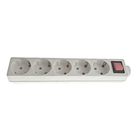 Bloc 5 prize schuko, NS16A, cu intrerupator si protectie, fara fir, alb [4]