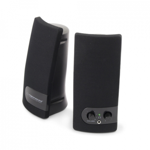 Boxe stereo USB, 6 W, Esperanza Arco, reglaj volum, iesire casti jack 3.5mm, negre [5]