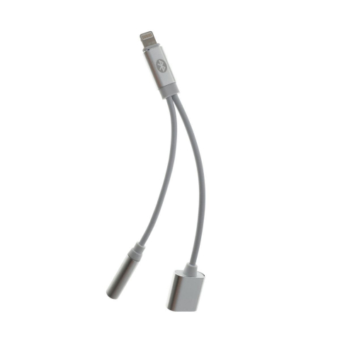 Cablu adaptor 3in1 lightning la jack 3.5mm, incarcare lightning si bluetooth, lungime 10cm [5]