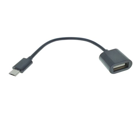Cablu adaptor OTG USB 2.0 mama la microUSB tata, 12 cm, negru [7]