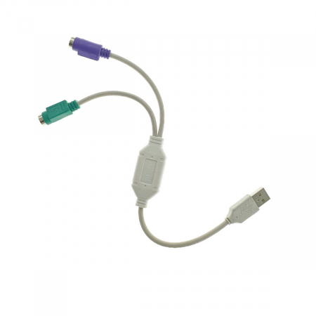 Cablu adaptor USB tata la 2 conectori PS2, lungime 31cm [2]