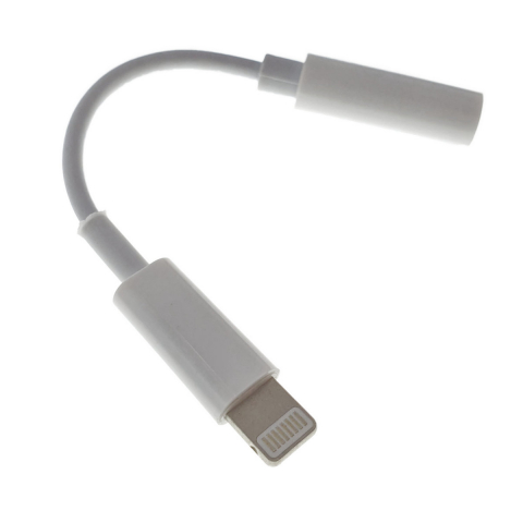 Cablu audio adaptor jack 3.5mm mama la Apple 8 pini Lightning tata, casti audio si microfon, alb [5]