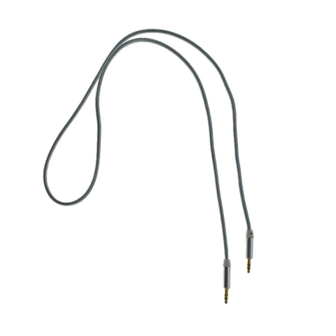 Cablu audio jack 3.5mm tata la jack 3.5mm tata, stereo, 100cm, invelis textil, argintiu [4]