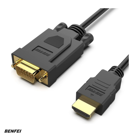 Cablu HDMI - Cablu Benfei HDMI la VGA lungime 0.9 m unidirectional, Full HD 1080P, 32 AWG, Negru