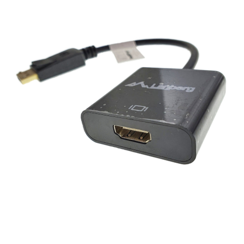 Cablu convertor cu adaptor, Lanberg 40872, DisplayPort (DP) tata la HDMI mama, uni-directional, rezolutie Full HD 1080p la 60Hz [5]