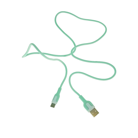 Cabluri USB tip C - Cablu cu conectori USB-A tata la USB-C tata, XO NB212 82773, incarcare, transfer date, 2.1A, lungime 100cm, verde