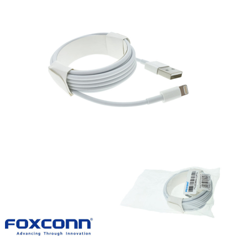Cablu cu conectori USB tata la 8-pin lightning tata, Foxconn MD819, lungime 2m, alb [9]