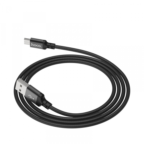 Cablu cu conectori USB tata la microUSB tata, HOCO X14 Times Speed, 2.4 A, lungime 1m, negru [8]