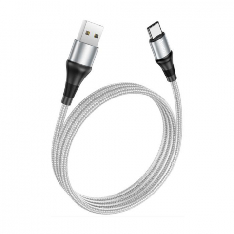 Accesorii smartphone - Cablu cu conectori USB tata la USB Tip C tata, HOCO X50 Excellent, 3A, lungime 1m, gri