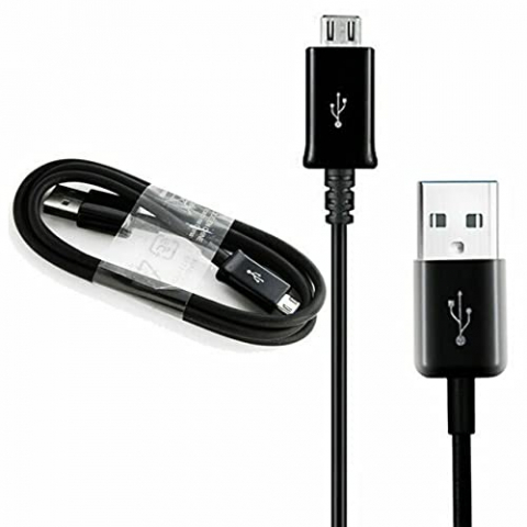 Cablu cu conectori USB tip A tata si microUSB tata, Samsung ECB-DU5ABE, lungime 1m, bulk, negru [2]