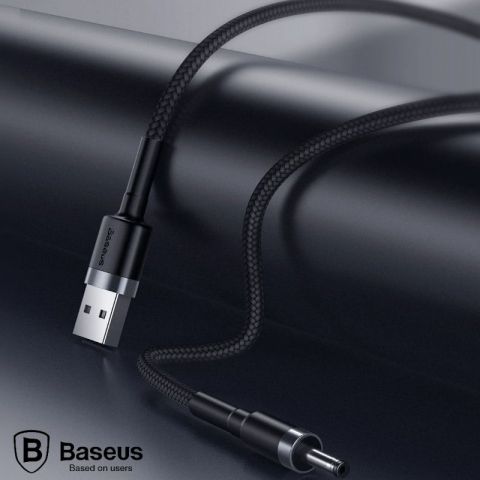 Cablu de alimentare, Baseus 29751, cu conector USB Tip A tata la DC 3.5 mm tata, model Cafule CADKLF-G1, 2A, lungime 1 m, negru [5]