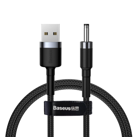 Alimentare retea - Cablu de alimentare, Baseus 29751, cu conector USB Tip A tata la DC 3.5 mm tata, model Cafule CADKLF-G1, 2A, lungime 1 m, negru