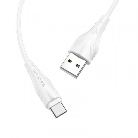 Cablu de date si alimentare, 2.4A, Borofone BX18,70047, conector USB Tip A tata la USB Tip C tata, lungime 200 cm, alb [4]