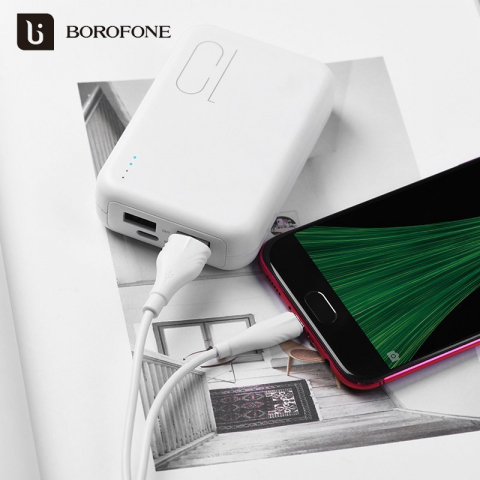 Cablu de date si alimentare, Borofone BX18, 70046 conector USB Tip A tata la MicroUSB tata, 2.4A, lungime 200 cm, alb [18]