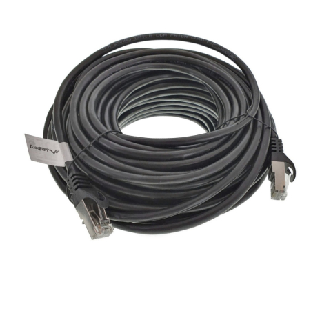 Cablu FTP tip patch - Cablu ecranat FTP, Lanberg 41897, cat 6, lungime 15m, AWG 26, 250 MHz, mufat 2xRJ45, ethernet, negru