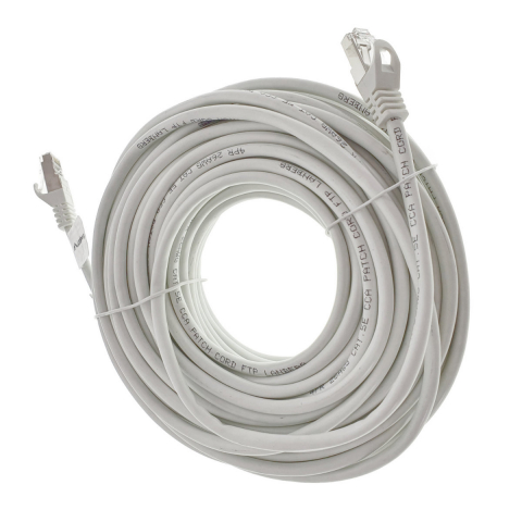 Cablu ecranat FTP, Lanberg 42101, cat.5e, mufat 2xRJ45, lungime 20m, AWG 26, 100 MHz, de legatura retea, ethernet, alb [2]