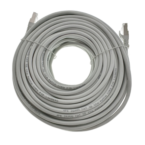 Cablu ecranat FTP, Lanberg 42789, cat.5e, mufat 2xRJ45, lungime 30m, AWG 26, 100 MHz, de legatura retea, ethernet, gri [3]