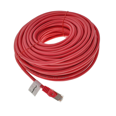 Conectica IT - Cablu ecranat FTP, Lanberg 42802, cat.6, mufat 2xRJ45, lungime 30m, AWG 26, 250 MHz, de legatura retea, ethernet, rosu