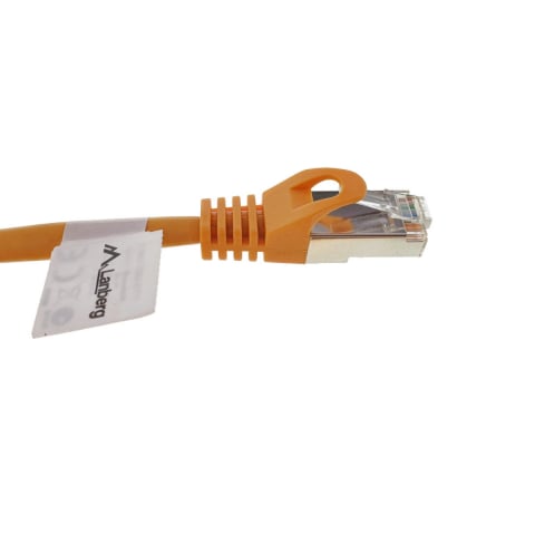 Cablu ecranat FTP, Lanberg 42820, cat.5e, mufat 2xRJ45, lungime 50m, AWG 26, 100 MHz, de legatura retea, ethernet, portocaliu [2]