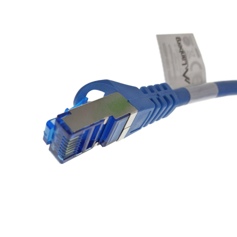 Cablu ecranat S / FTP, Lanberg 42714, cat.6A, mufat 2xRJ45, lungime 10 m, AWG 26, 500 MHz, LSZH, de legatura retea, ethernet, albastru [2]