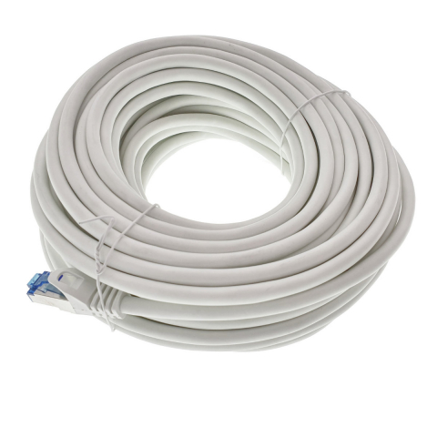Cablu ecranat S / FTP, Lanberg 42736, cat.6A, mufat 2xRJ45, lungime 20 m, AWG 26, 500 MHz, LSZH, de legatura retea, ethernet, alb [3]