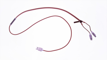 Cablu incarcare - date microUSB , lightning mix color- zipper - CIUDMLZMC [3]