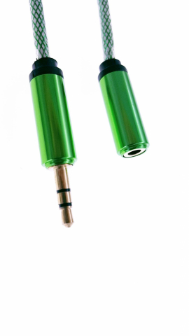 Cablu Jack-Jack, T-M 100 cm, textil tip siret green [3]