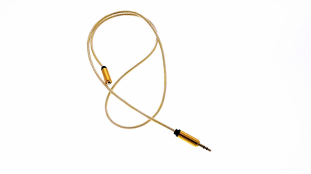 Cu mufa jack 3.5 - Cablu Jack-Jack, T-M 100 cm, textil tip siret yellow