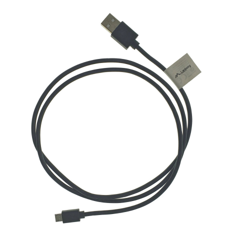 Cablu microUSB 2.0 tata la USB 2.0 tata, Lanberg 41635, QC 3.0, cupru, lungime 100cm, negru [10]