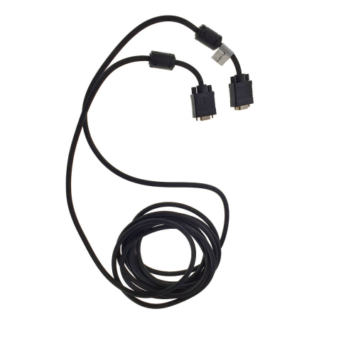 Cablu monitor, Lanberg 42877, VGA tata la VGA mama , 15 pini, de prelungire, lungime 5 m, dubla ecranare cu miez de ferita, negru [3]