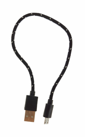 Cablu Omega USB la microUSB , textil , 30cm , negru [43578] [3]