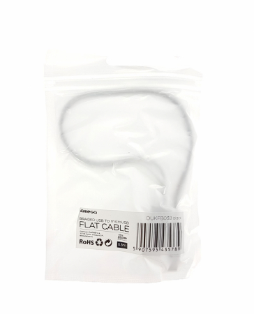 Cablu Omega USB la microUSB , textil , 30cm , negru [43578] [2]