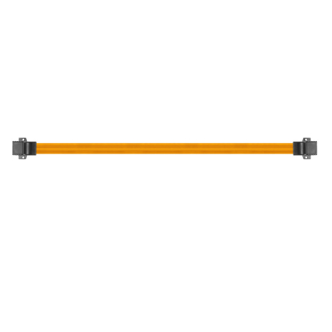 Cablu panglica Ethernet cat 5e, plat si ultrasubtire 0.2 mm, Lanberg 42713, de extensie pe sub ferestre, 2 x RJ45 mama, 44 cm, flexibil [2]