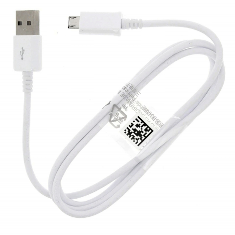Accesorii IT - Cablu pentru date si incarcare, Samsung ECB-DU4AWE, USB tip A tata la microUSB tata, lungime 1 m, alb