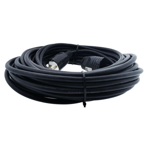 Cablu prelungitor, lungime 25m, pentru alimentare electrica, cu stecher si cupla cauciucate, material bachelita, negru [1]