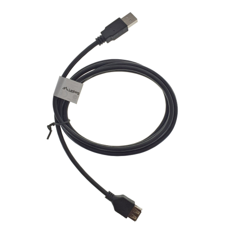 Cablu prelungitor USB 2.0 tata la USB 2.0 mama, Lanberg 41374, lungime 1.8m, negru [6]