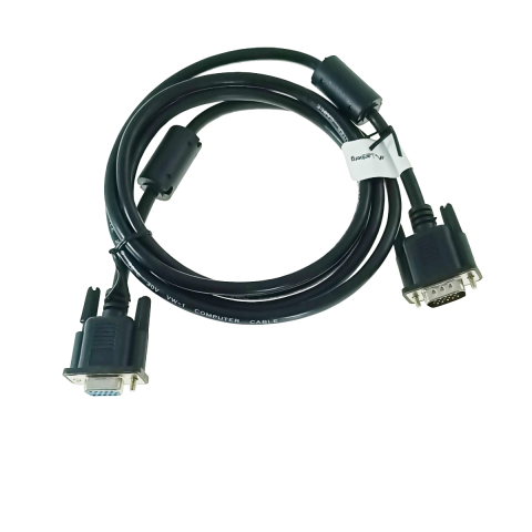Cablu VGA - Cablu prelungitor VGA tata-mama, lungime 1.8m, Lanberg 41391, ecranare dubla si miez ferita, negru