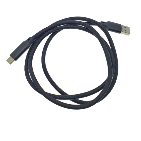 Cabluri USB 3.0 - Cablu premium USB 3.0 tata la USB 3.0 tip C tata, 100 cm, Revolution 100, PD, 5A , 100W, invelis textil, carcasa aluminiu, negru