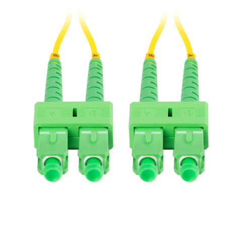 Cablu retea fibra optica cu lungime 1 m si conectori SC/APC-SC/APC, Lanberg Z43092, SM, DUPLEX 3.0MM G657A1 LSZH, galben [4]