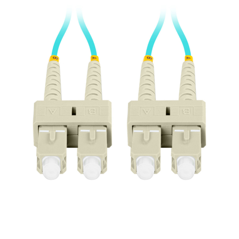 Cablu retea fibra optica cu lungime 1 m si conectori SC/UPC-SC/UPC, Lanberg Z43326, MM, DUPLEX 3.0MM OM3 50/125 LSZH, albastru [4]